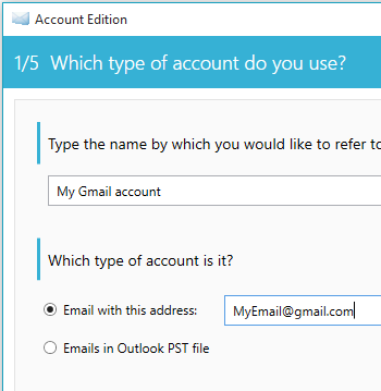 enter your gmail account